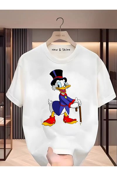 New Shine 1 tricou este un cadou pentru achiziții de 6 și mai sus în coș - Tricou oversize cu imprimeu Uncle Duck