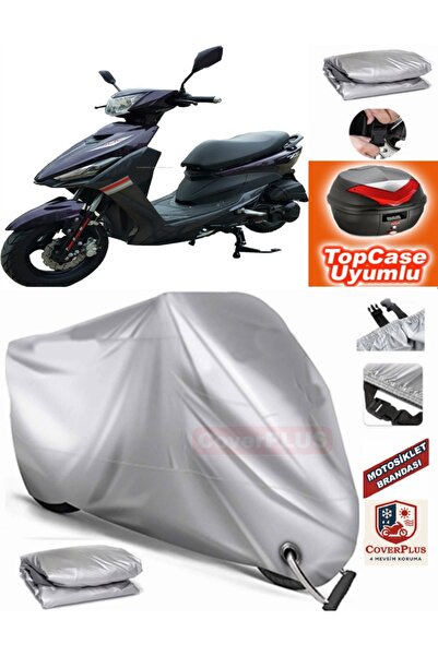 MotoEN Gray Lock Compatible Ramzey Kalipso 125-8 Tarpaulin Topcase Back Bag C...