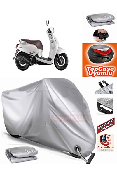 MotoEN Gray Lock Compatible Qj Vps125 Tarpaulin Topcase Back Bag Compatible M...