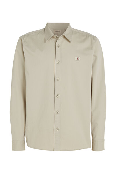 Calvin Klein Calvin Klein Men Beige Woven Label Shirt