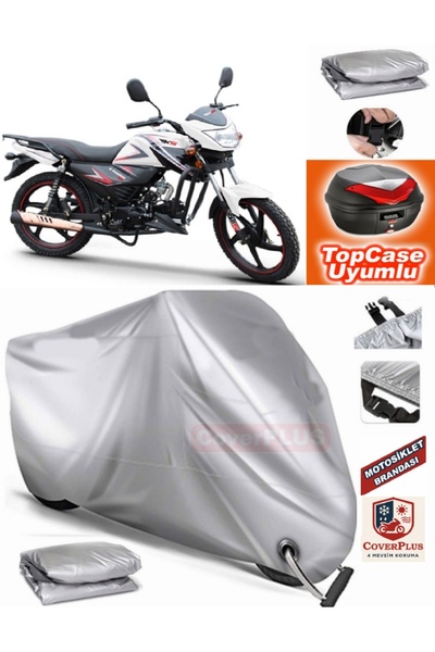 MotoEN قفل رمادي متوافق مع Rks X Power 50 من القماش المشمع Topcase الخلفي الم...