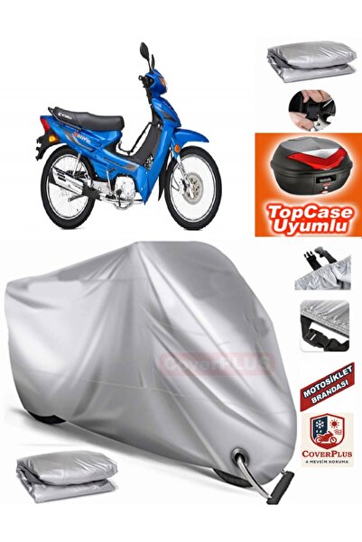 MotoEN Gray Lock Compatible Kymco Aktiv 125 Tarpaulin Topcase Rear Bag Compat...
