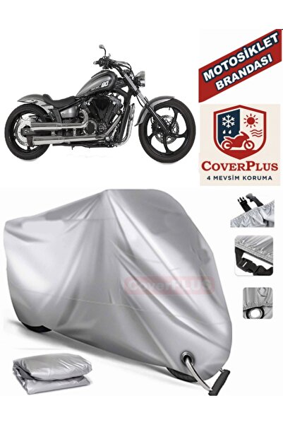 MotoEN Gray Lock Compatible Motor Tarpaulin Yamaha Xvs 1300 a Motorcycle Tarp...