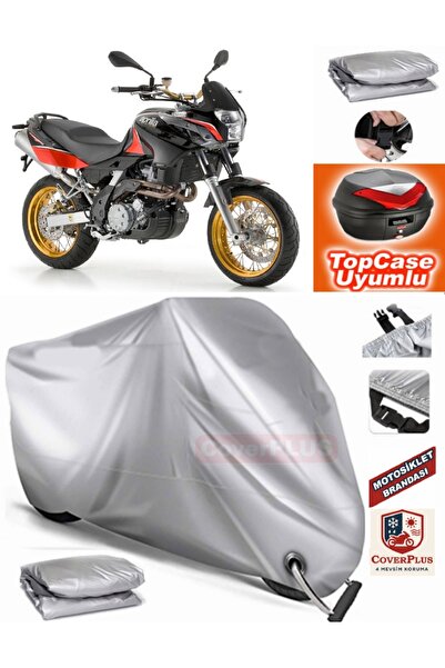 MotoEN Gray Lock Compatible Aprilia Pegaso 650 Tarpaulin Topcase Rear Bag Com...