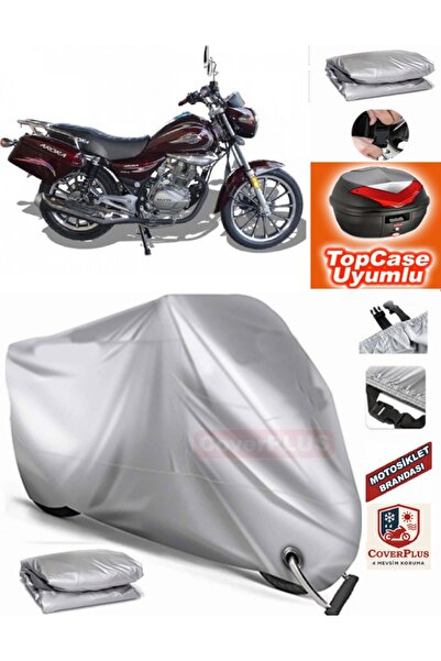 MotoEN Gray Lock Compatible Arora Ar 180-16 C Tarpaulin Topcase Back Bag Comp...
