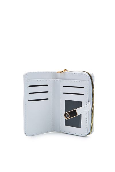 Kukura Patent Leather Faux Leather Women's Wallet White Mn107