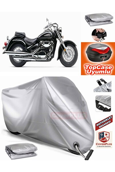 MotoEN قفل رمادي متوافق مع سوزوكي VL 800 Volusia Tarpaulin Topcase الخلفية ال...