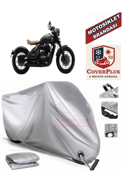 MotoEN Gray Lock Compatible Motor Tarpaulin Jawa Perak Motorcycle Tarpaulin C...