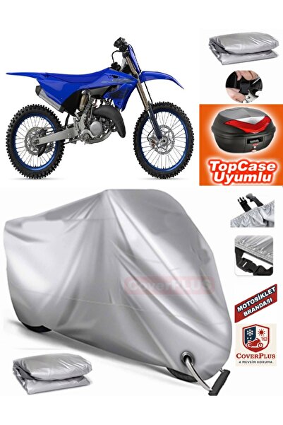 MotoEN Gray Lock Compatible Yamaha Yz 125 Tarpaulin Topcase Rear Bag Compatib...