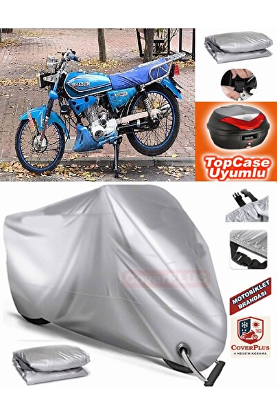 MotoEN Gray Lock Compatible Haojin Sunny 125t Tarpaulin Topcase Rear Bag Comp...