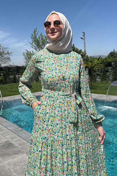 Rabia Şamlı Φόρεμα Hale Πράσινο