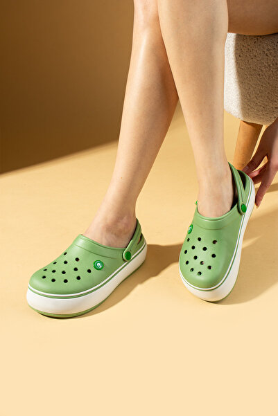 Pembe Potin Women's Green Eva Sea Beach Loadset Sole Nurse Hospital Confort Comfortable Sandals Slippers