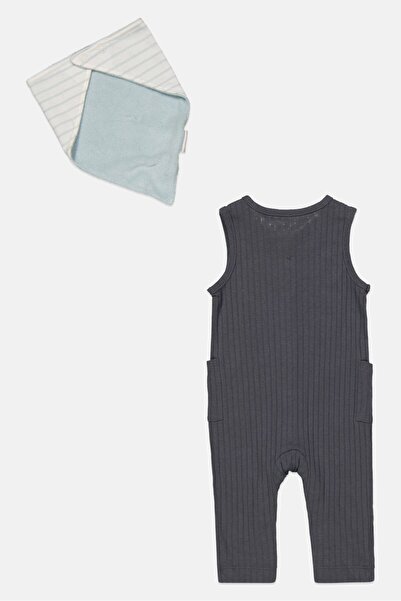 Carter's Toddlers Boy Round Neck Sleeveless Jumpsuits, Dark Grey