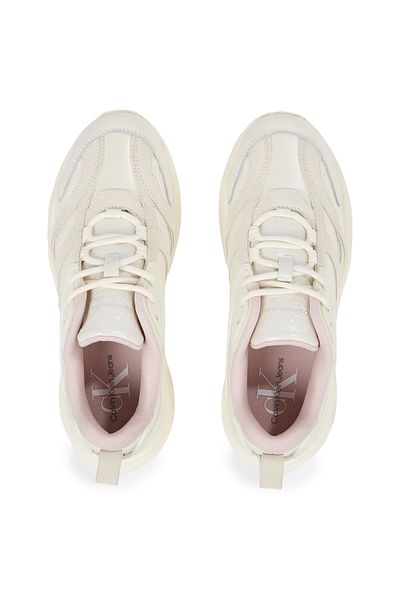 Calvin Klein Calvin Klein Women Bright White/Creamy White Lace Up Low Top Sneakers