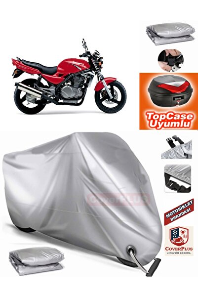 MotoEN Gray Lock Compatible Kawasaki Er-5 Tarpaulin Topcase Rear Bag Compatib...