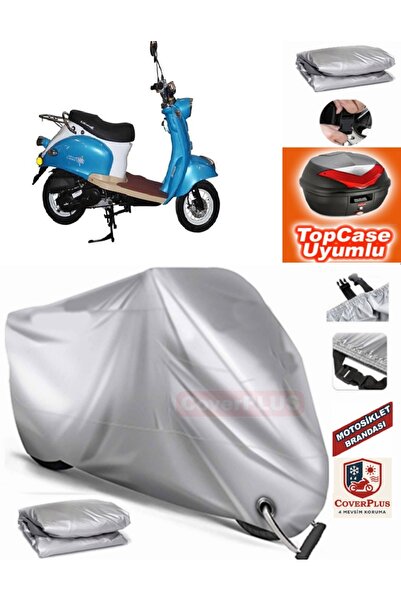MotoEN Gray Lock Compatible Motolux Legendary X Tarpaulin Topcase Rear Bag Co...