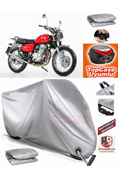 MotoEN Gray Lock Compatible Jawa 350 Ohc Tarpaulin Topcase Rear Bag Compatibl...