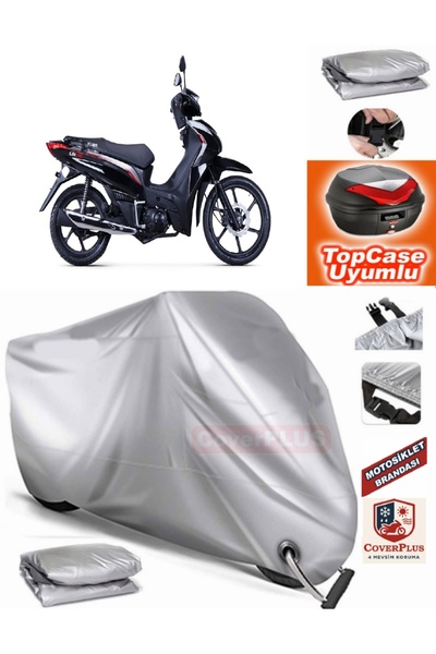 MotoEN قفل رمادي متوافق مع Kuba SJ50 Pro Tarpaulin Topcase Backbag متوافق مع ...