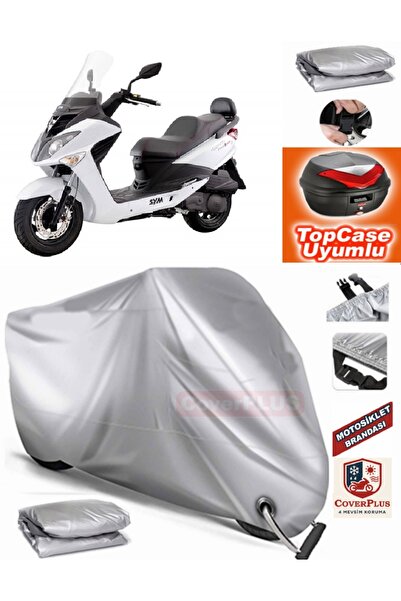 MotoEN Gray Lock Compatible Sym Joyride Evo 200I Tarpaulin Topcase Backpack C...