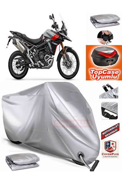 MotoEN Gray Lock Compatible Triumph Tiger 900 Rally Tarpaulin Topcase Rear Ba...