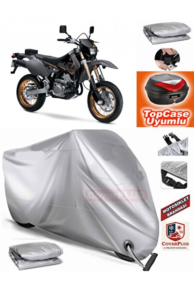 MotoEN قفل رمادي متوافق مع سوزوكي DRZ400 SM القماش المشمع Topcase الخلفي حقيب...