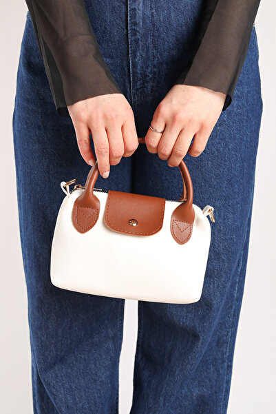 Moda Lime Geantă de mână și de umăr pentru femei, albă, cu curea reglabilă