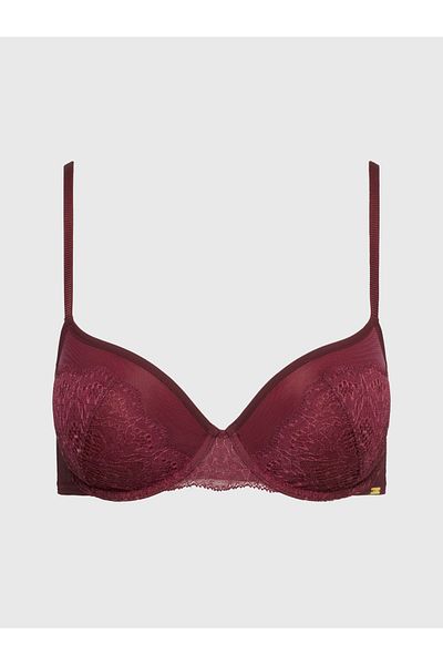 Calvin Klein Tawny Port Lightly Lined Demi-Plunge Bra