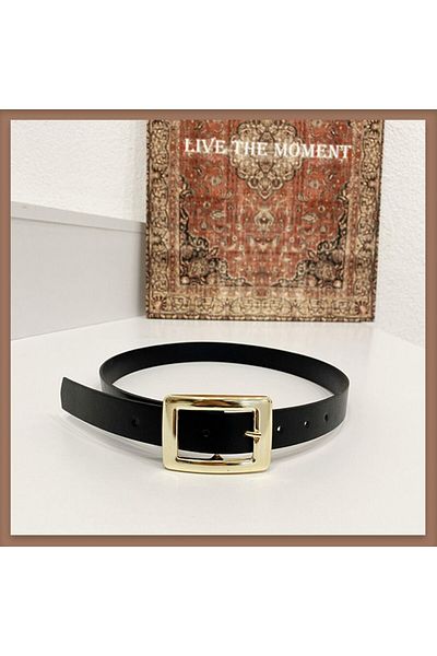 Faya Boutique Thick Gold Buckle Belt