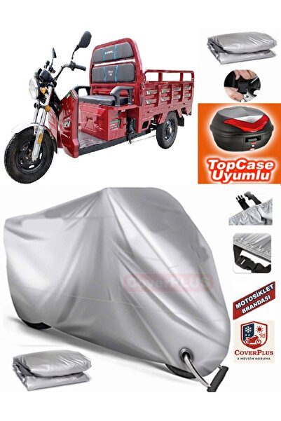 MotoEN Gray Lock Compatible King Motor Kr-13 Tarpaulin Topcase Rear Bag Compa...