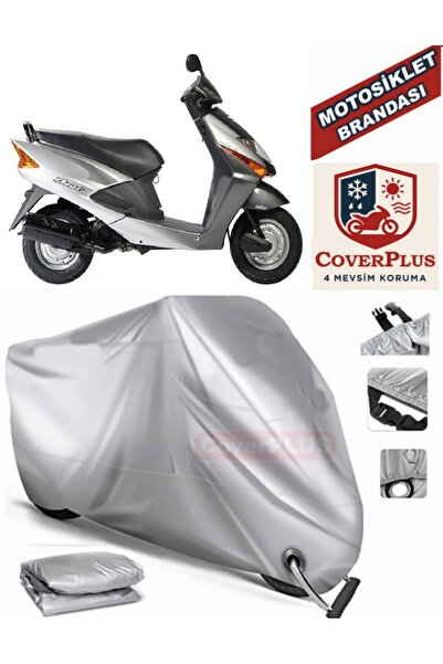 MotoEN Gray Lock Compatible Motor Tarpaulin Honda Scv 100 F Beat Motorcycle T...