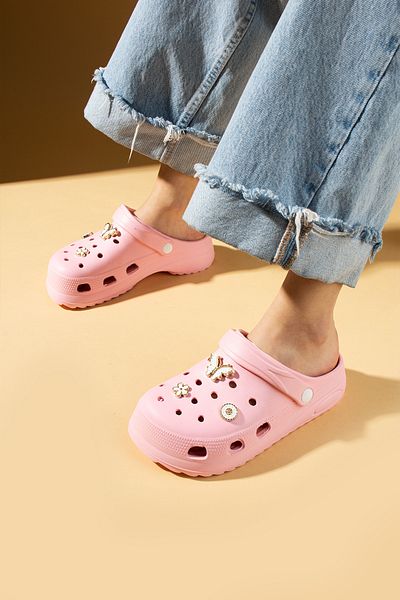 Pembe Potin Women's Powder Eva Deniz Beach Loadset Sole Nurse Hospital Confort Comfortable Sandals Slippers