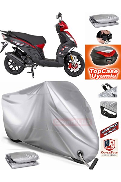 MotoEN Gray Lock Compatible Mondial 125 Mash Tarpaulin Topcase Rear Bag Compa...