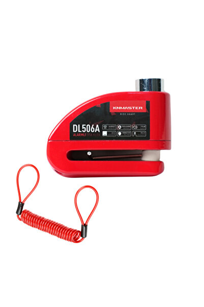 Knmaster Dl506a 6mm Alarmlı Disk Kilidi | Hatırlatma Kablosu Ve Taşıma Çantası Hediye