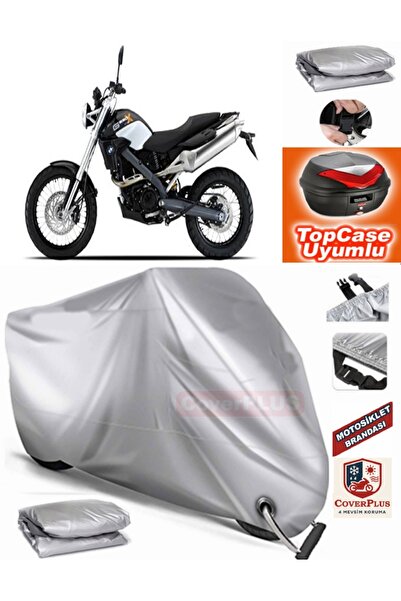 MotoEN Gray Lock Compatible Bmw g 650 X Country Tarpaulin Topcase Rear Bag Co...