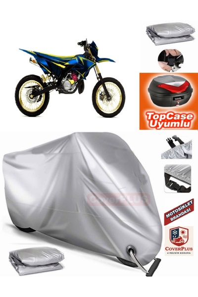 MotoEN قفل رمادي متوافق مع Yamaha DT 80 قماش القنب Topcase الخلفي حقيبة متواف...