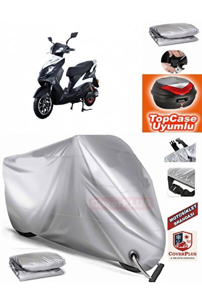 MotoEN Gray Lock Compatible Salcano Runner Tarpaulin Topcase Rear Bag Compati...