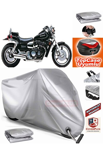 MotoEN Gray Lock Compatible Kawasaki Zl 600 Tarpaulin Topcase Rear Bag Compat...