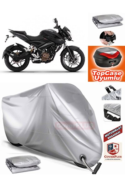 CoverPlus Gri Kilit Uyumlu Bajaj Pulsar NS 200 Motor Brandası Arka Çanta Uyum...