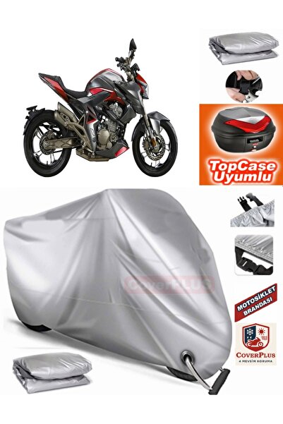 MotoEN Gray Lock Compatible Zontes 310 R Tarpaulin Topcase Rear Bag Compatibl...