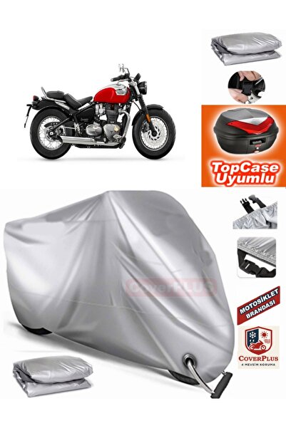 MotoEN قفل رمادي متوافق مع Triumph Bonneville Speed ​​Master Tarpaulin Topcas...