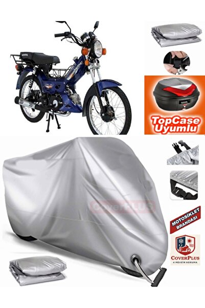 MotoEN Gray Lock Compatible Mondial 100 Hyena X Tarpaulin Topcase Rear Bag Co...
