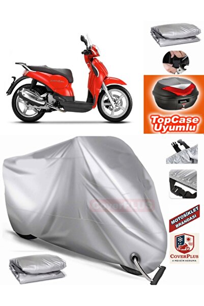 MotoEN Gray Lock Compatible Aprilia Scarabeo 200 Tarpaulin Topcase Rear Bag C...