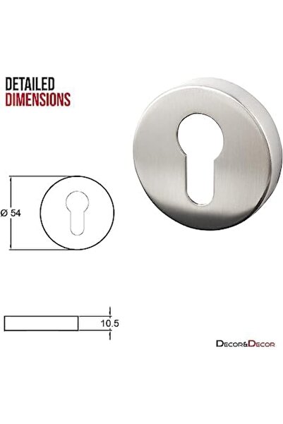 Generic 2 Pair of Euro Escutcheon Cover Key Rose (Pair of Euro Escutcheon Cover, Antique Brass) (Chrome)