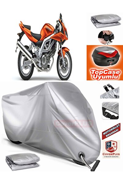 MotoEN قفل رمادي متوافق مع سوزوكي SV650S القماش المشمع Topcase الخلفي حقيبة م...
