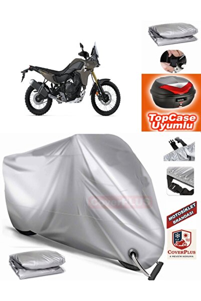 MotoEN Gray Lock Compatible Yamaha Tenere 700 Tarpaulin Topcase Rear Bag Comp...