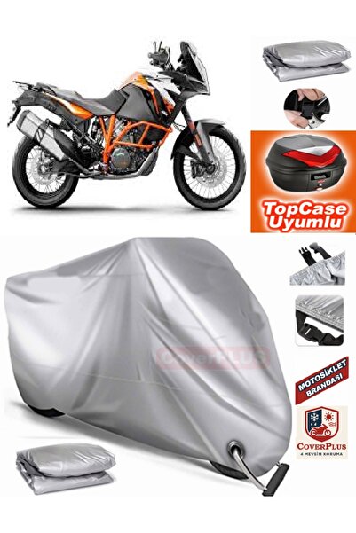 MotoEN قفل رمادي متوافق مع KTM 1290 Super Adventure R Canvas Topcase الخلفي ا...