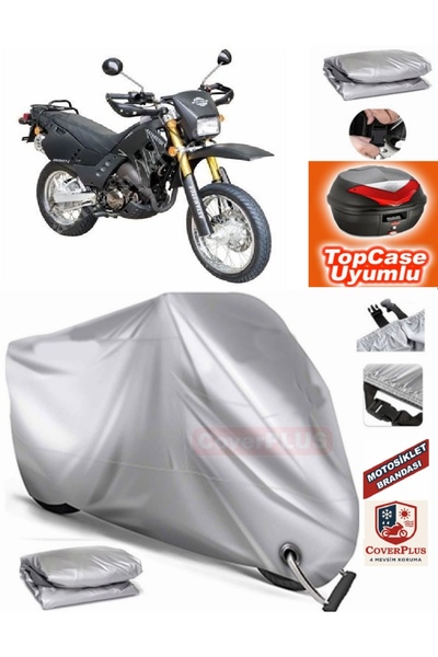 MotoEN Gray Lock Compatible Asia as 200 Gy 2 Tarpaulin Topcase Back Bag Compa...