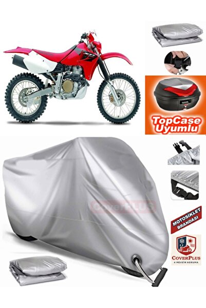 MotoEN Gray Lock Compatible Honda Xr 650 R Tarpaulin Topcase Rear Bag Compati...