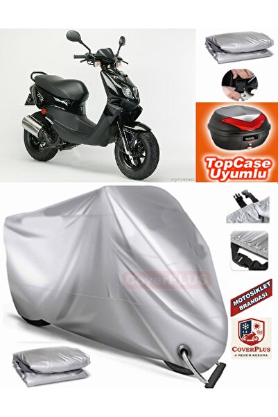 MotoEN قفل رمادي متوافق مع بيجو تريكر 100 من القماش المشمع Topcase الخلفي الم...