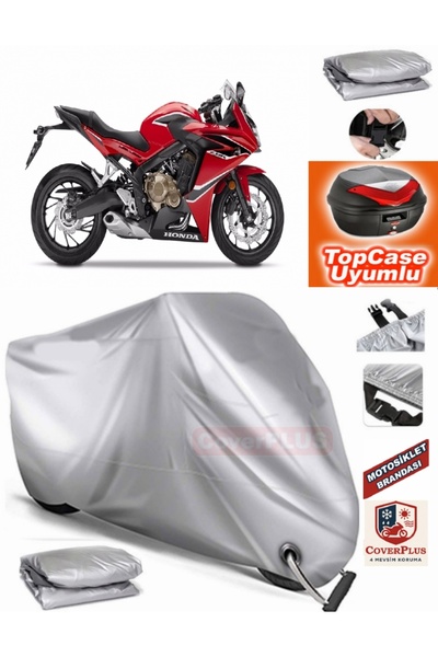 MotoEN قفل رمادي متوافق مع Honda CBR 650 F من القماش المشمع Topcase الخلفي ال...
